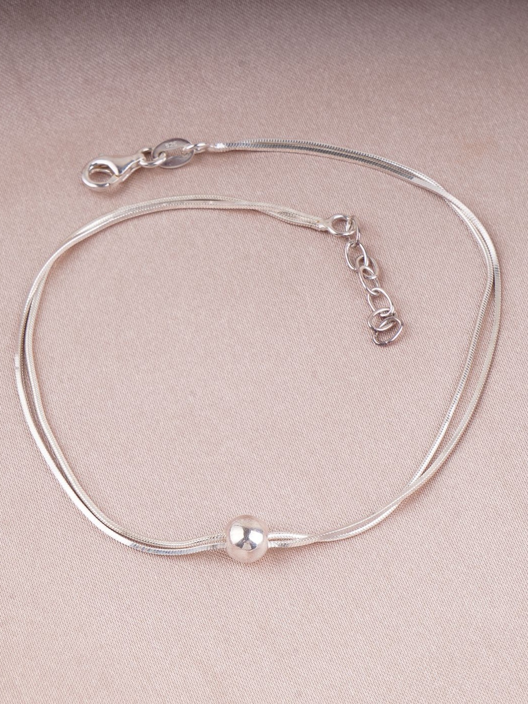 

House of Pataudi 925 Sterling Silver Plated Single Anklet