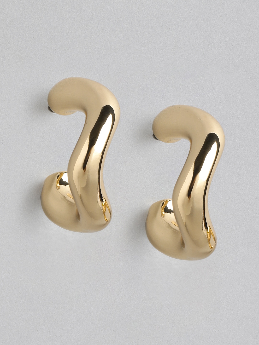 

Forever New Gold-Plated Quirky Hoop Earrings