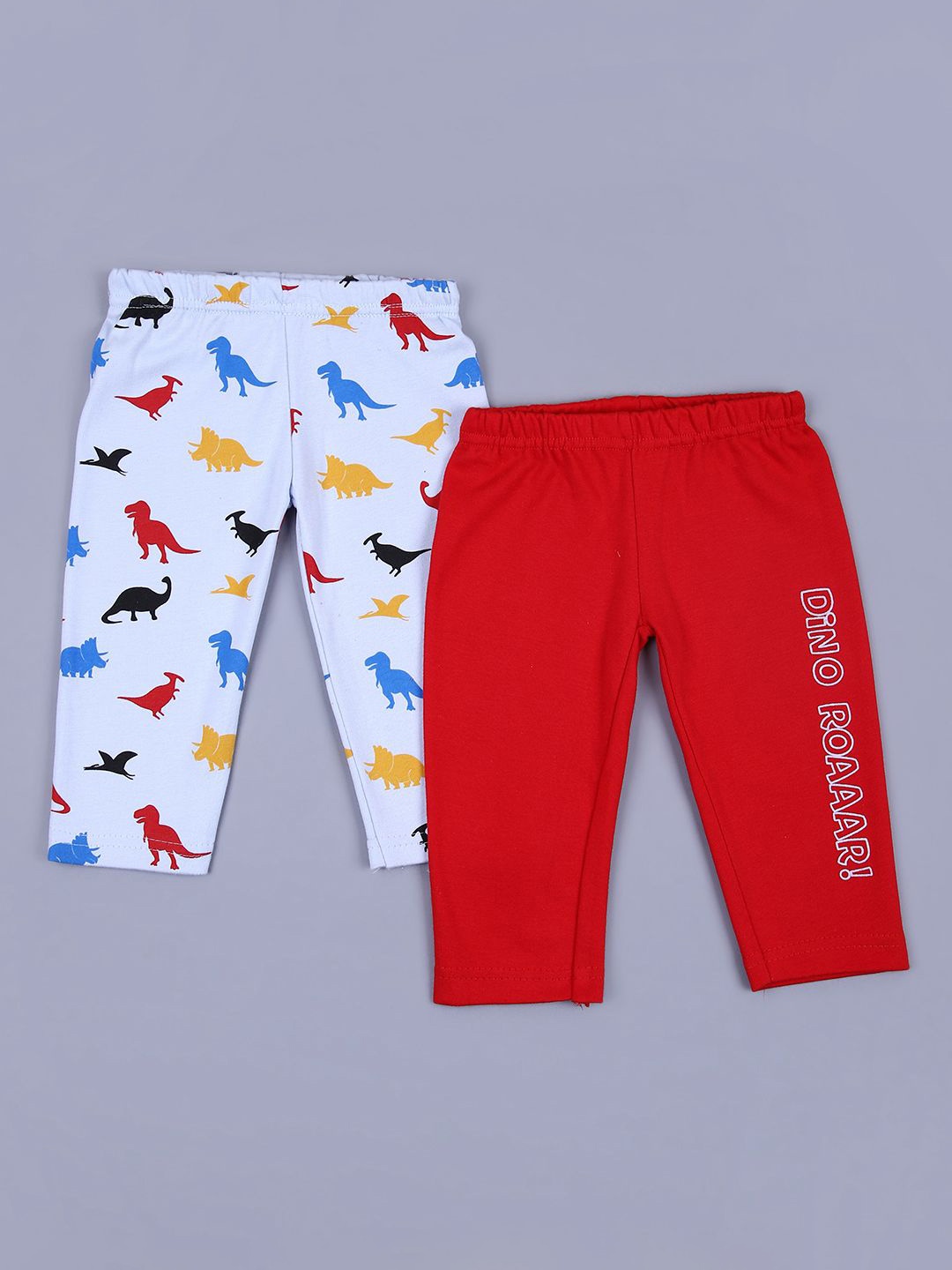 

V-Mart Kids Pack Of 2 Printed Cotton Lounge Pants, White