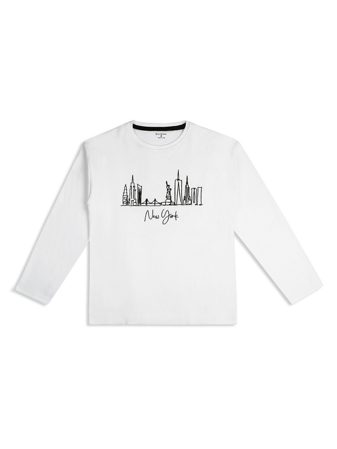 

My Milestones Boys Graphic Printed Round Neck Cotton T-shirt, White