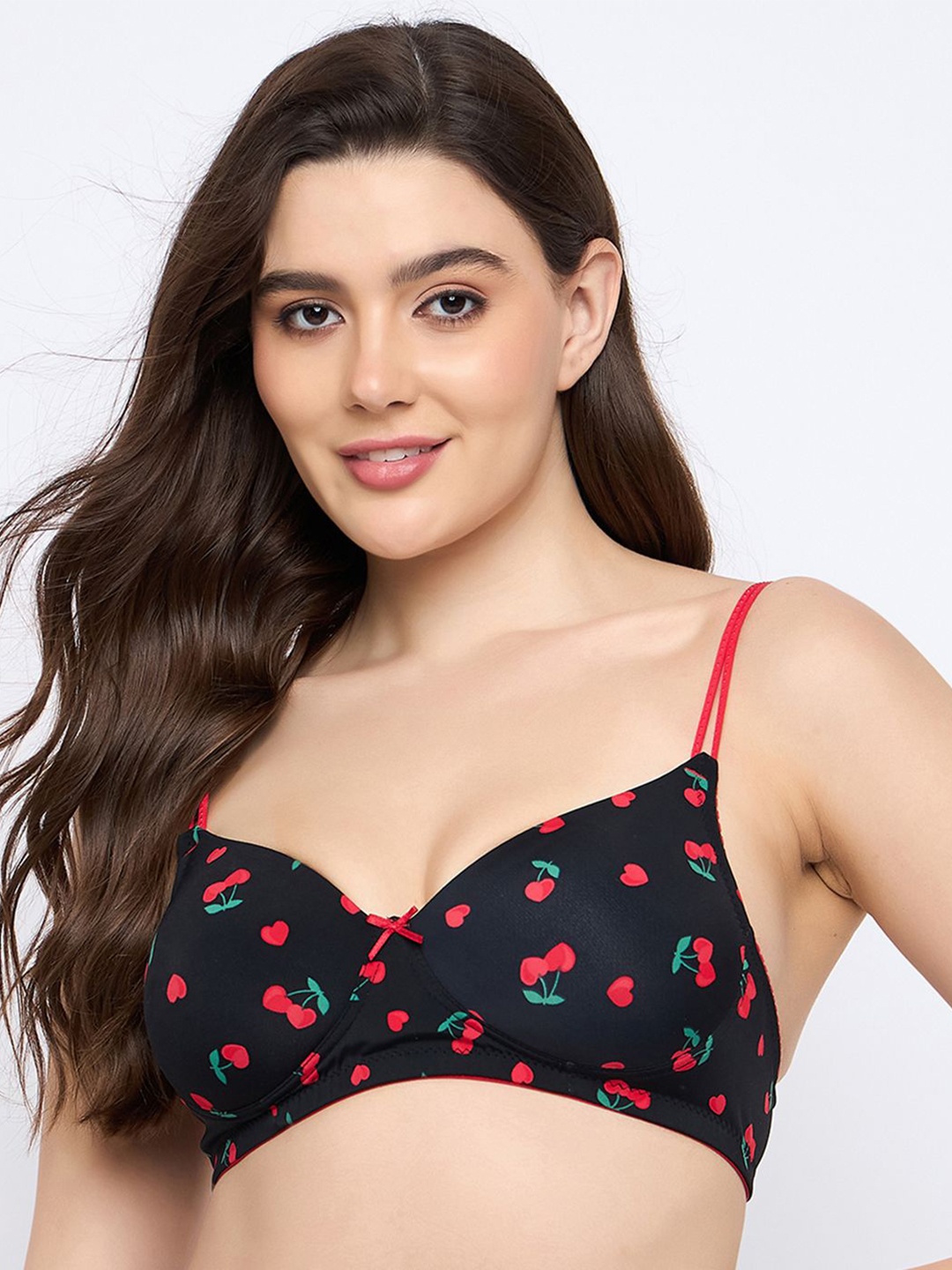 

Clovia Geometric Women Full Coverage Lightly Padded Bra, Black
