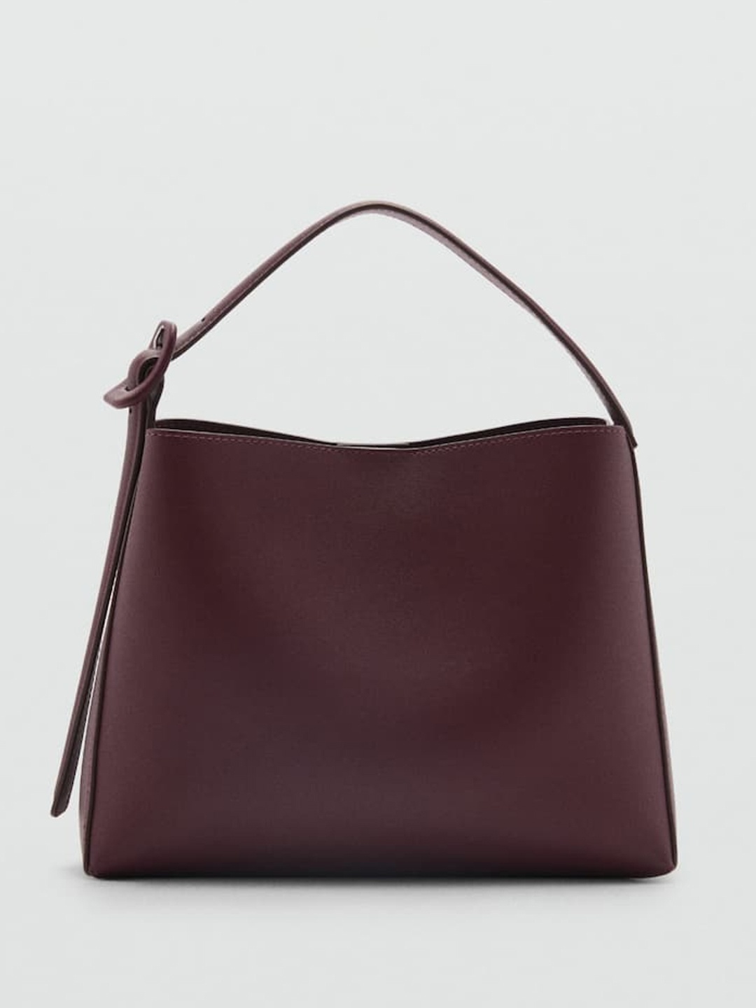 

MANGO Structured Handheld Bag, Burgundy
