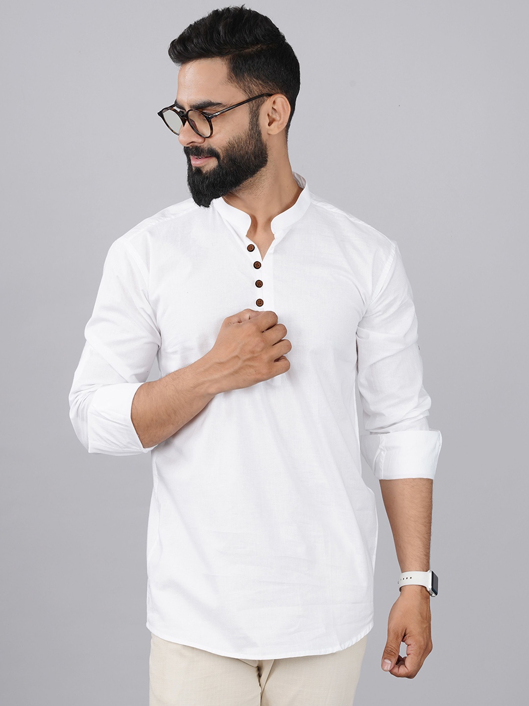 

FINIVO FASHION Men Kurta, White