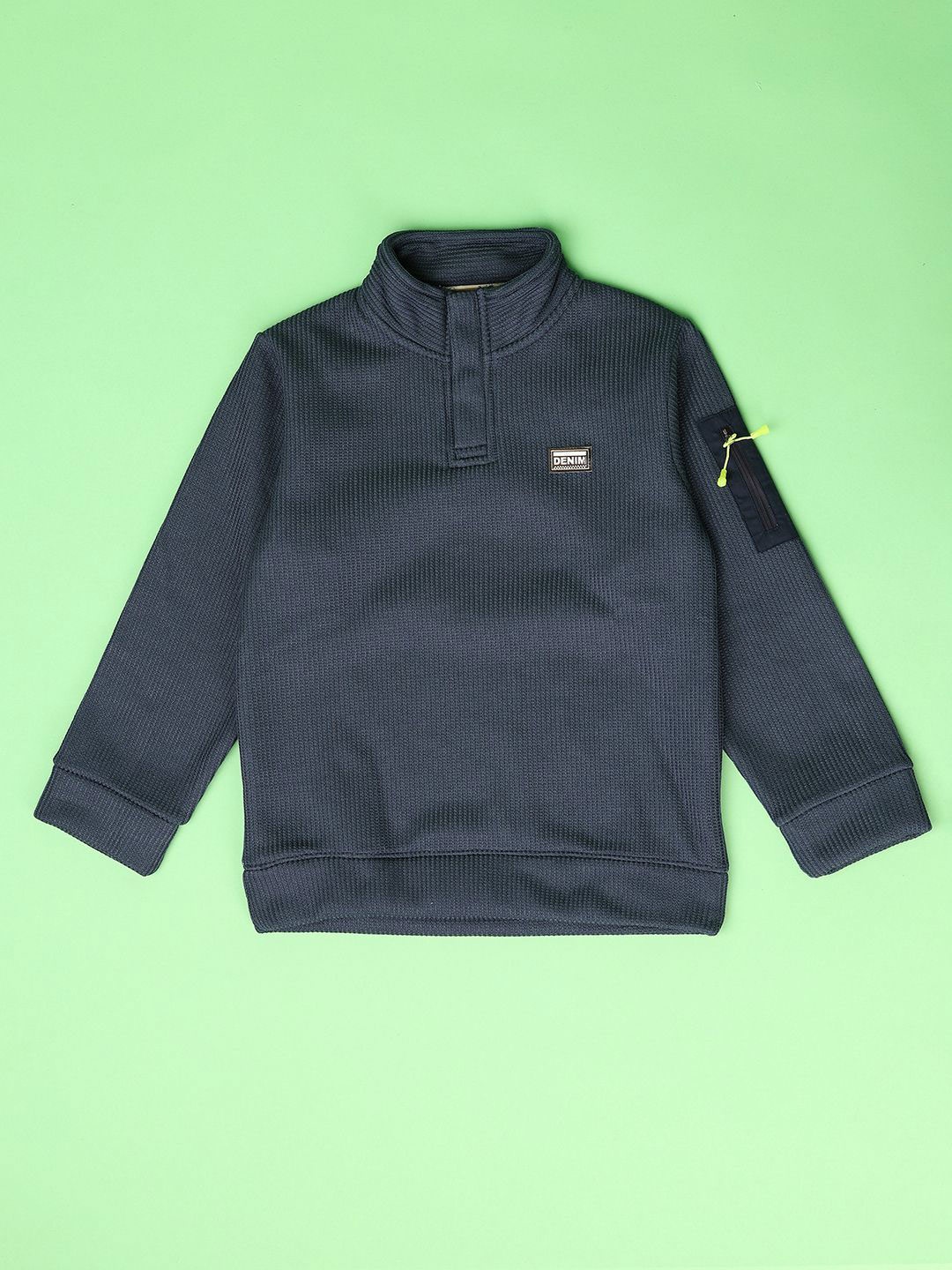 

V-Mart Boys Solid Cotton Sweatshirt, Navy blue