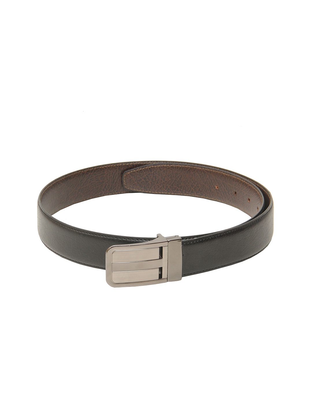 

Cazzano Men Push Pin Leather Reversible Belt, Black