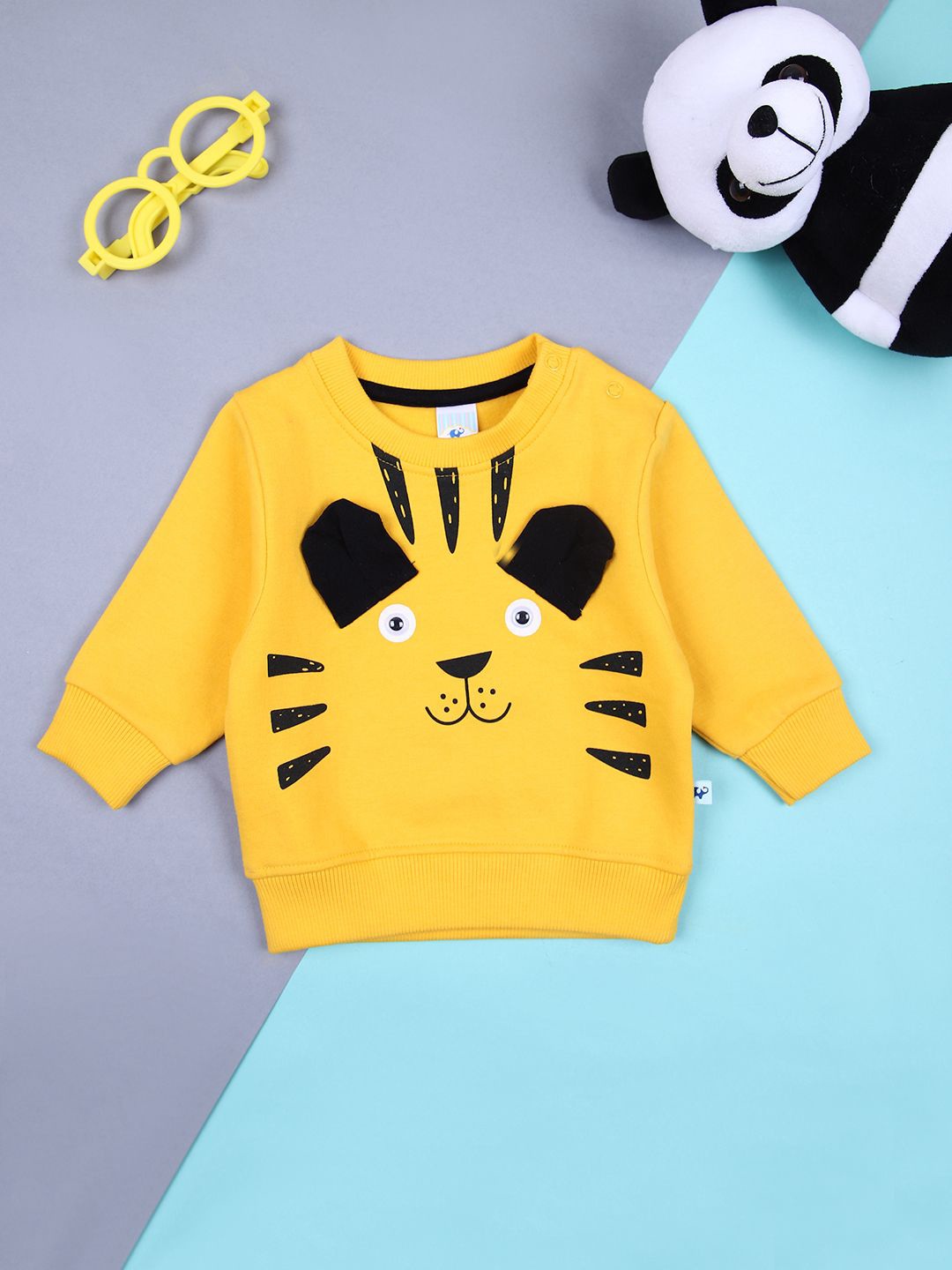 

V-Mart Kids Graphic Printed Pullover Sweatshirt, Yellow