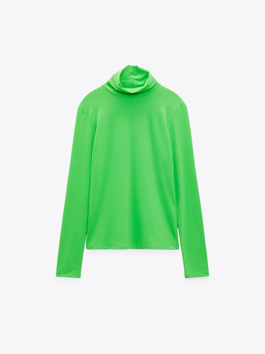 

ZARA Women Fluorescent Green Tshirts