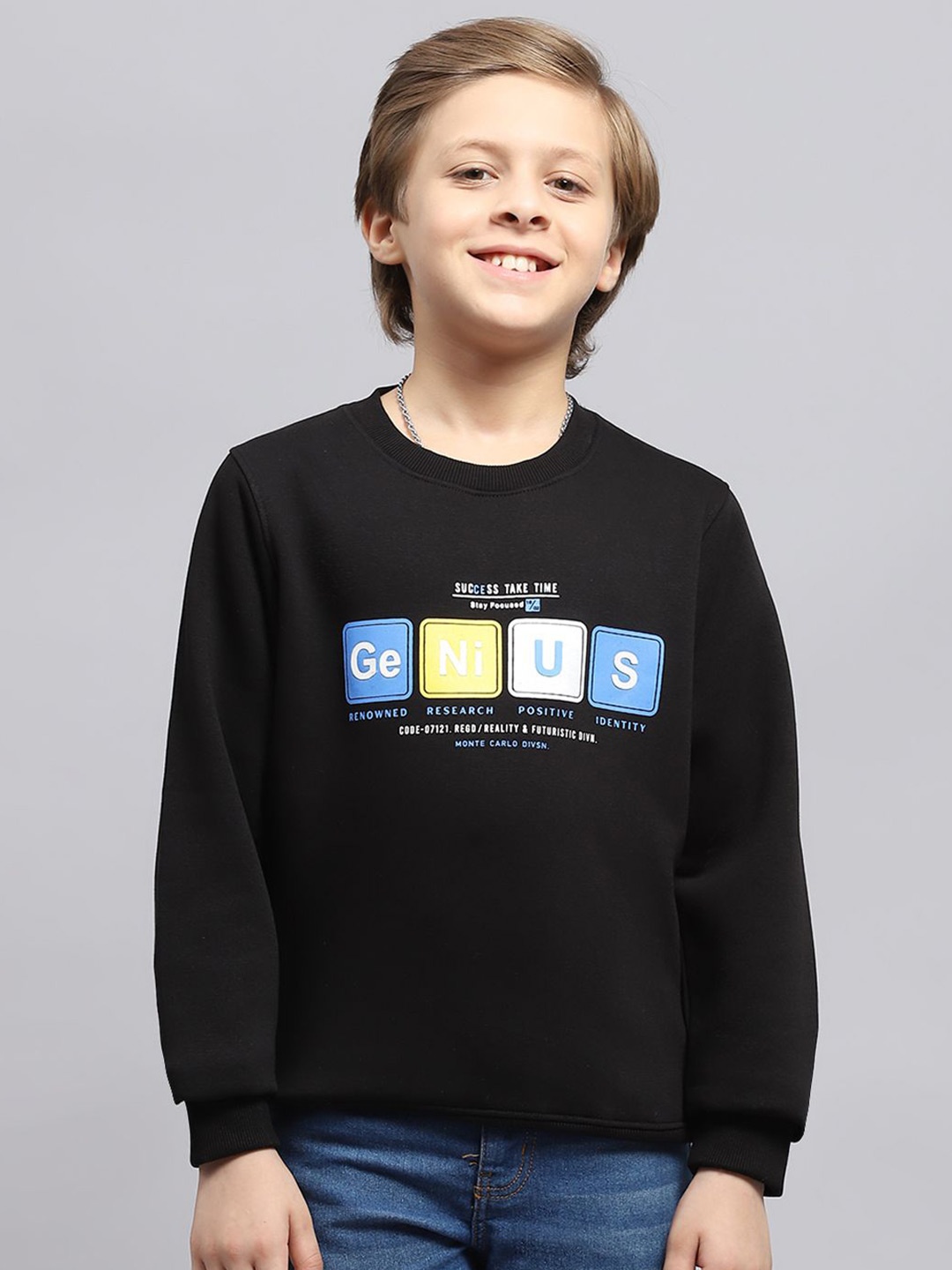 

Monte Carlo Boys Printed Pullover Sweatshirt, Black