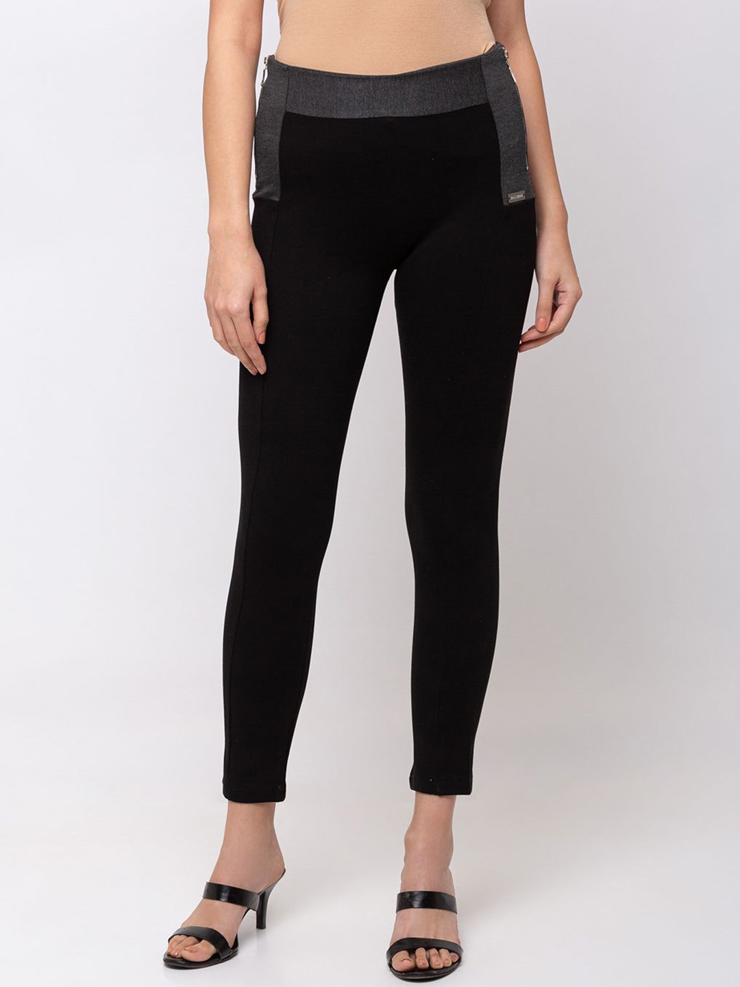 

SHECZZAR Women Skinny Fit Jeggings, Grey