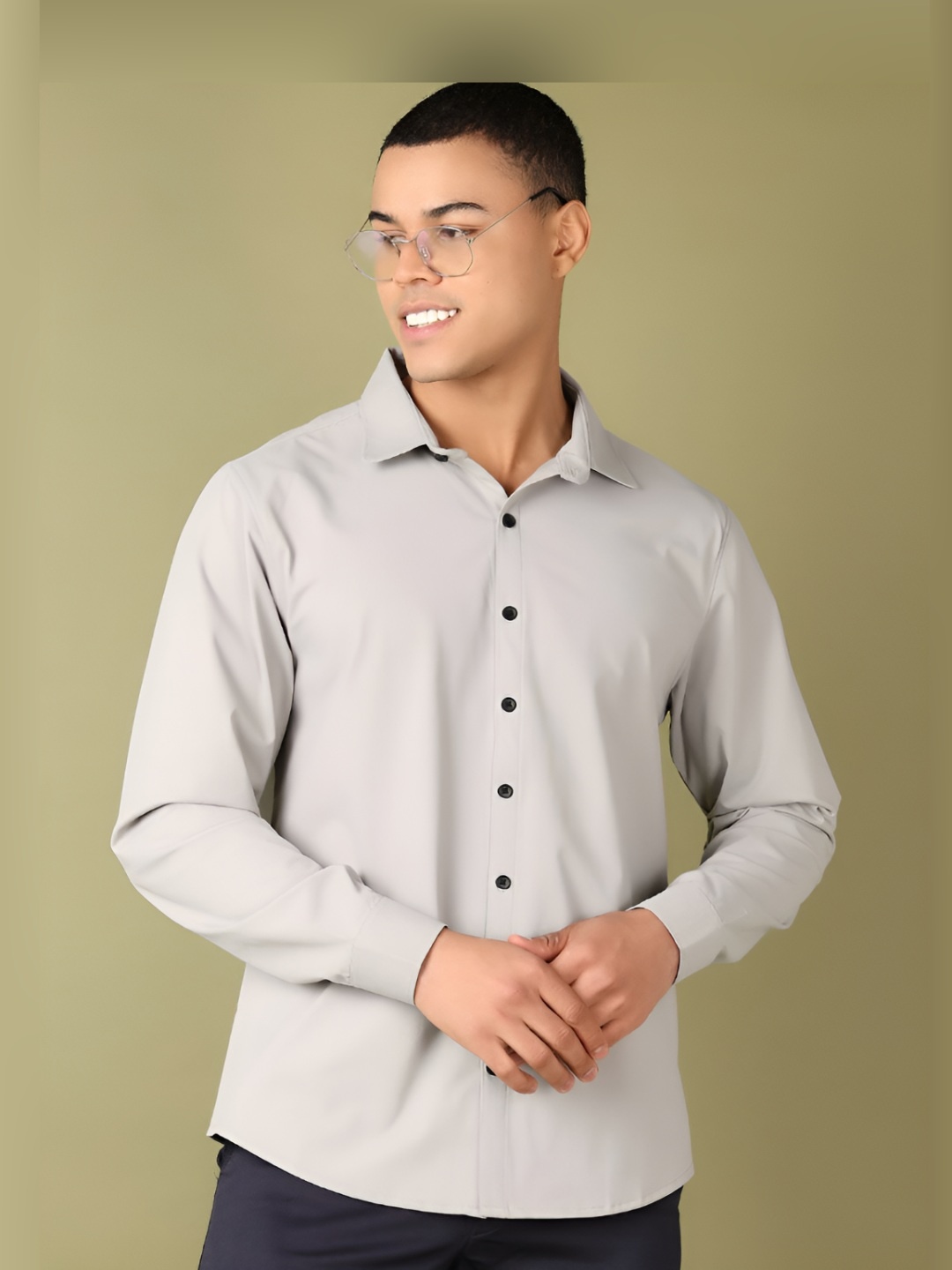 

V-Mart Men Polo Collar T-shirt, Grey