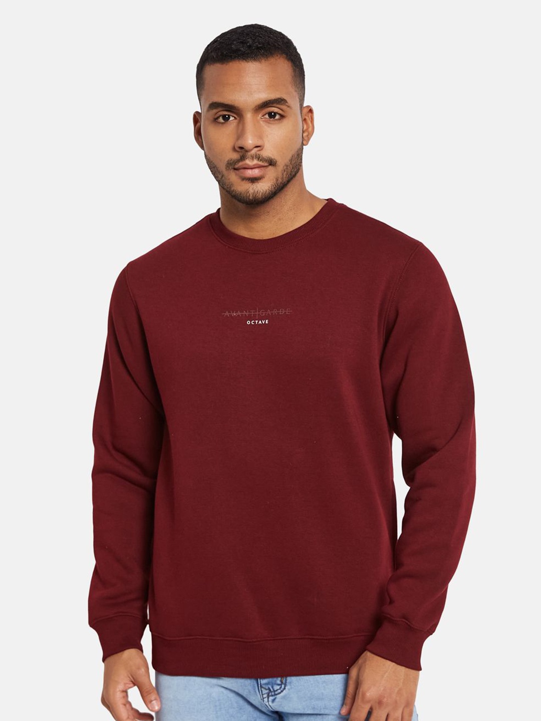 

Octave Men Round Neck Sweatshirt, Maroon