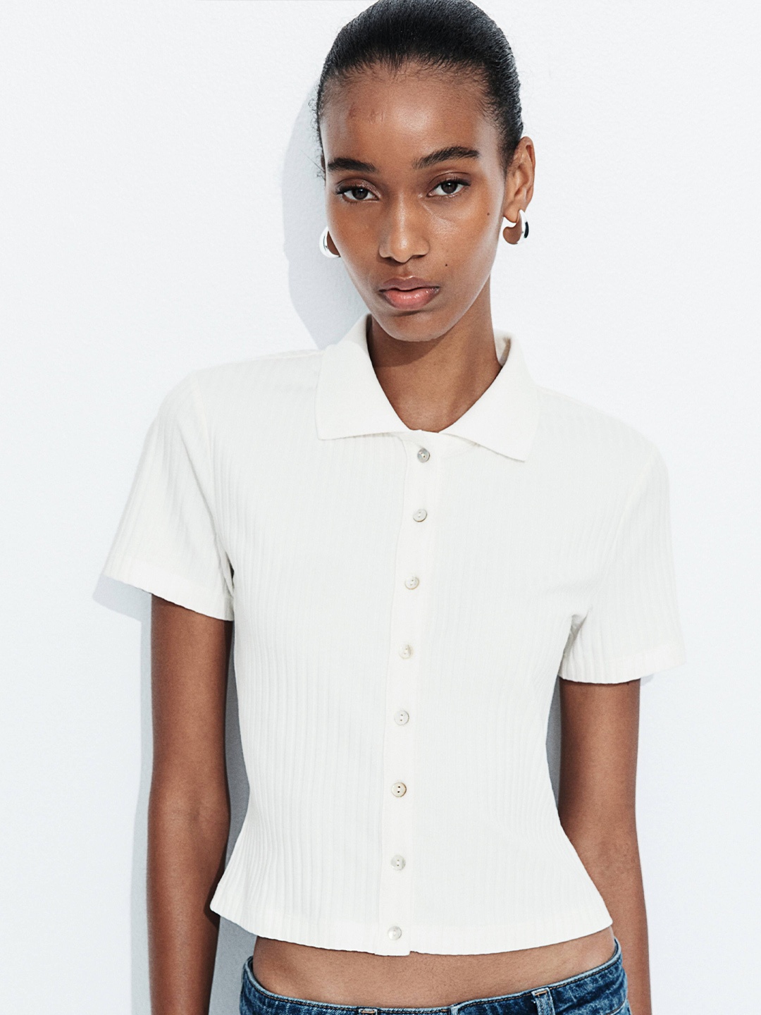 

H&M Tops Short Sleeve, White