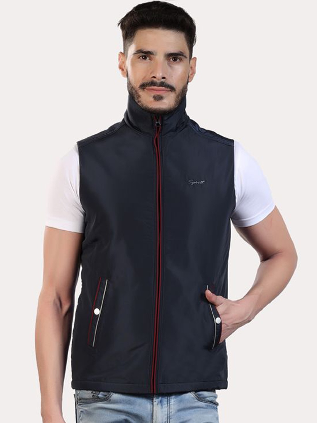 

Spirit Men Polyester Lightweight Tailored Jacket, Navy blue
