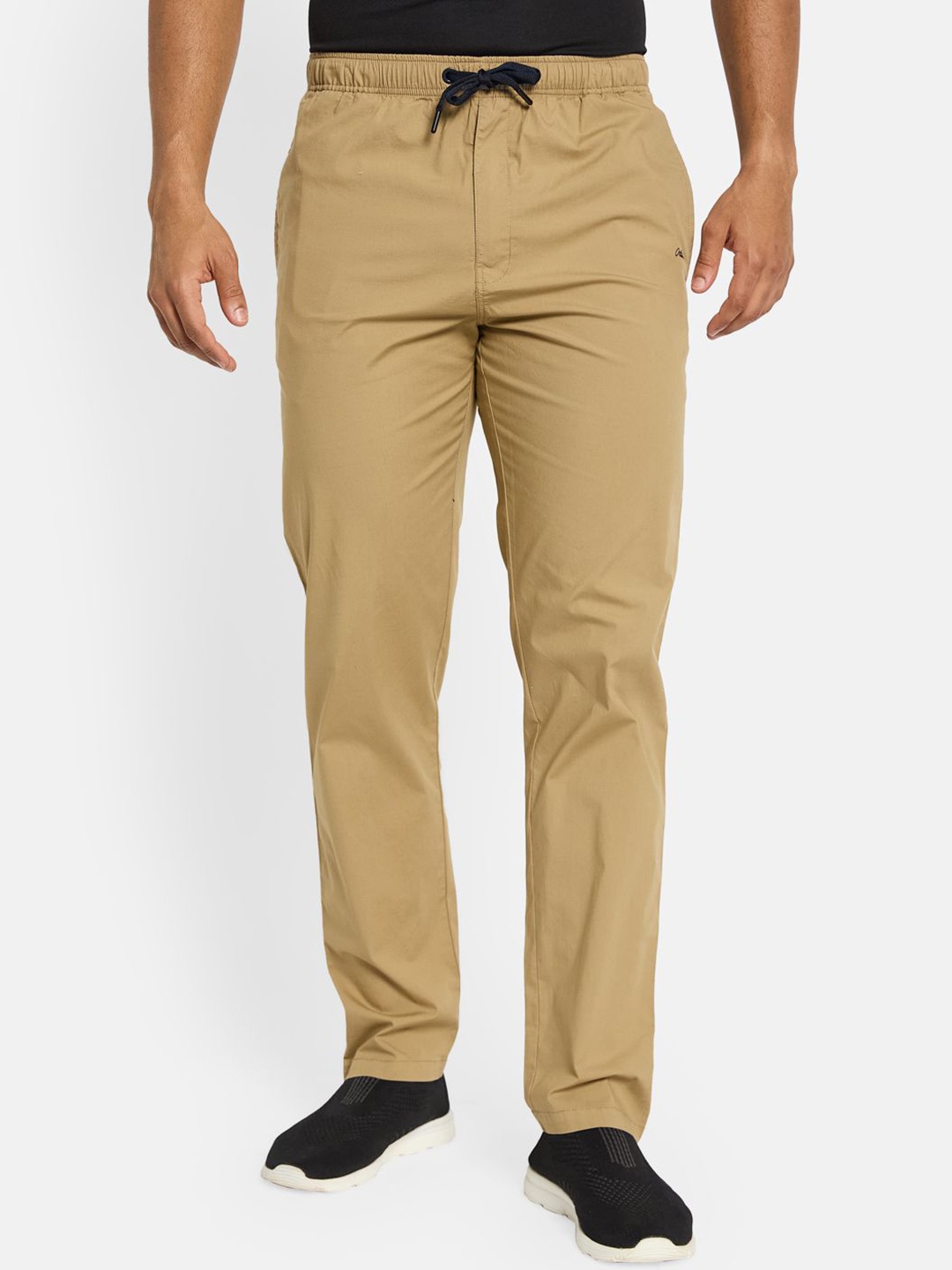 

Octave Men Mid-Rise Regular Cotton Track Pants, Khaki