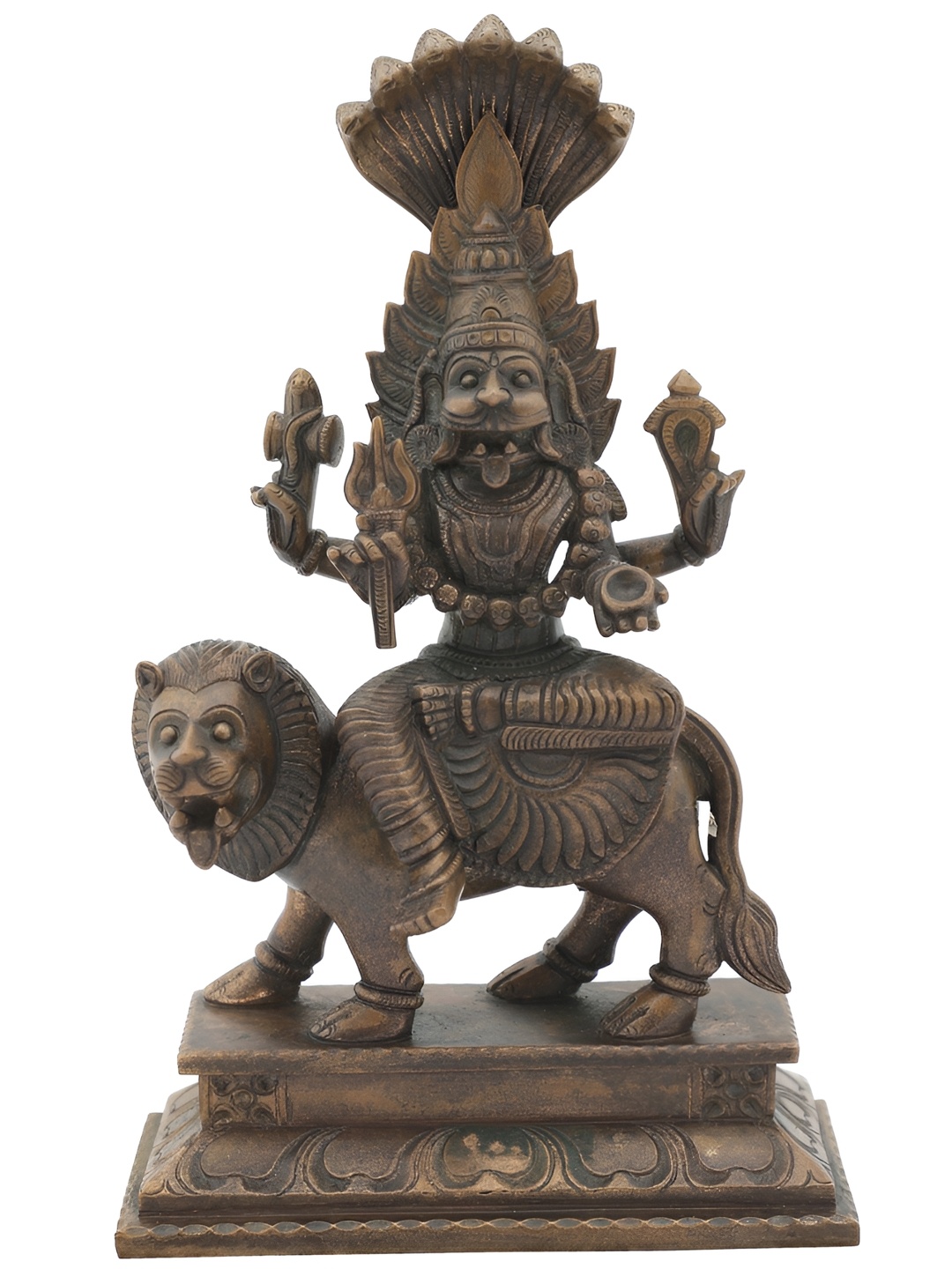 

Exotic India Brown Pratyangira Devi Religious Idol Showpiece