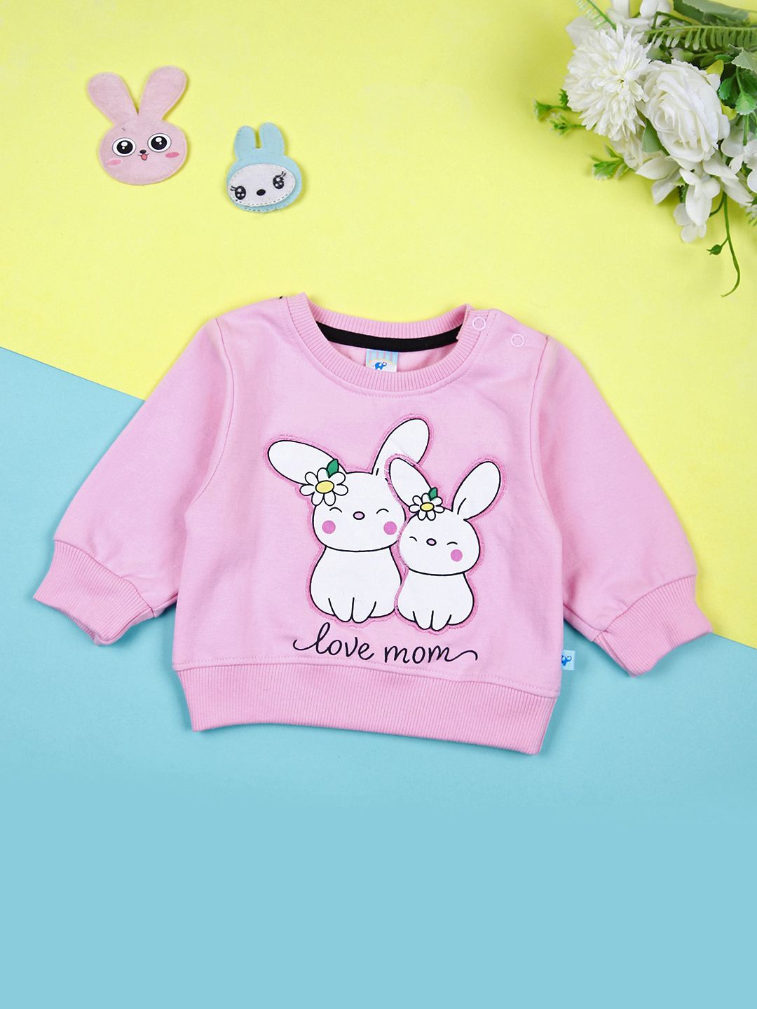 

V-Mart Kids Printed Round Neck Pullover Sweatshirt, Pink