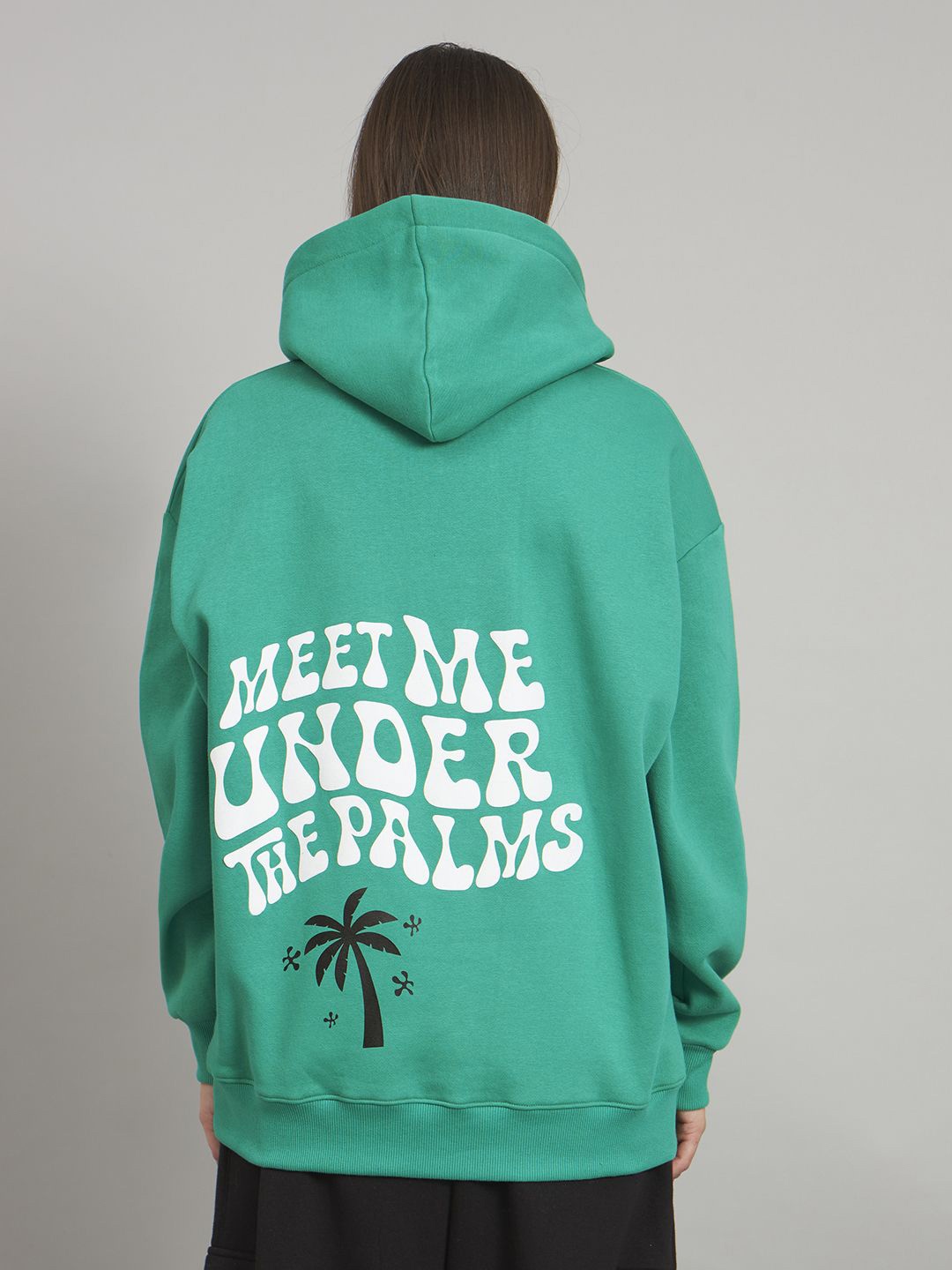 

GRIFFEL Women Typography Printed Solid Casual Pullover Sweatshirt, Green