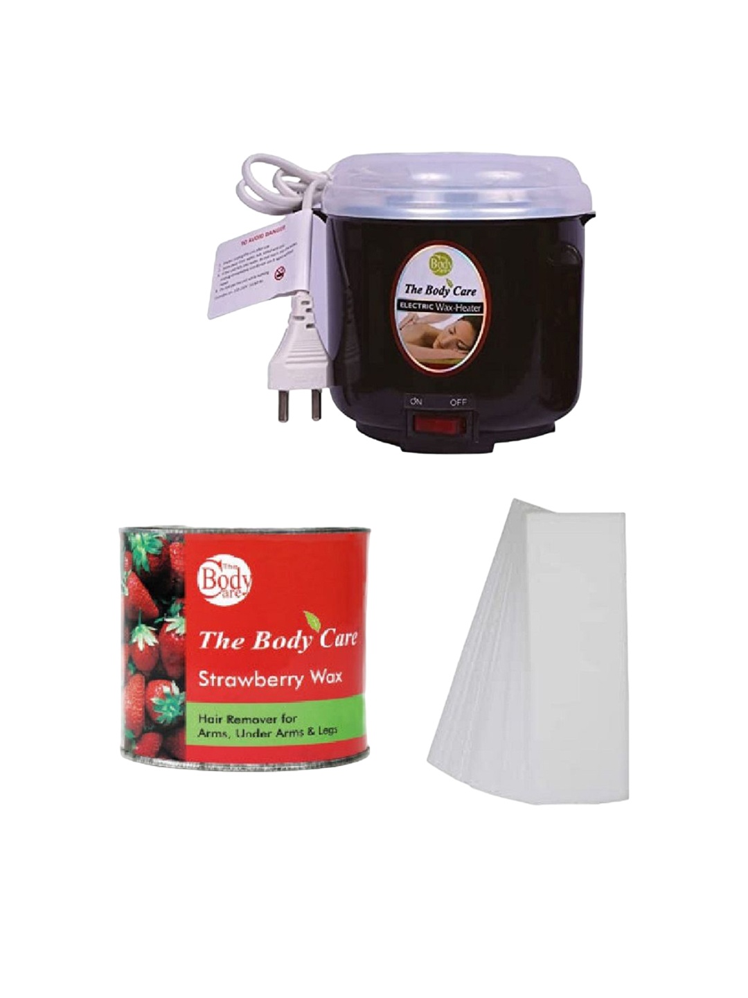 

The Body Care Strawberry Wax With Strips & Heater - 600 g, White
