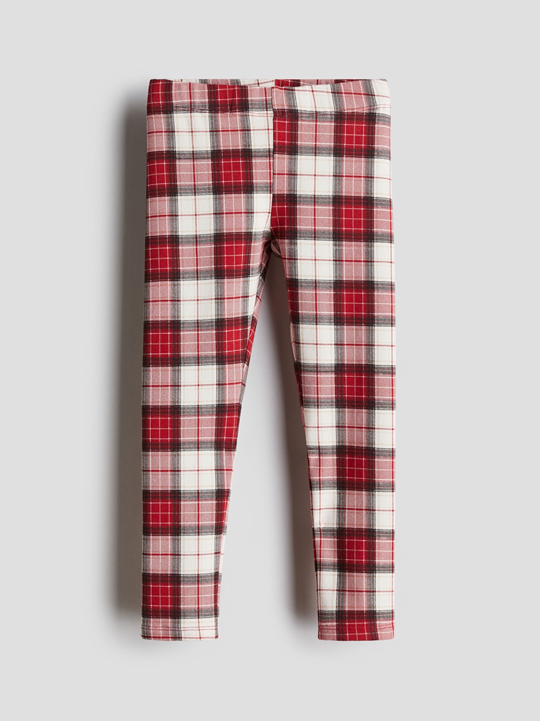 

H&M Girls Checked Leggings, Red