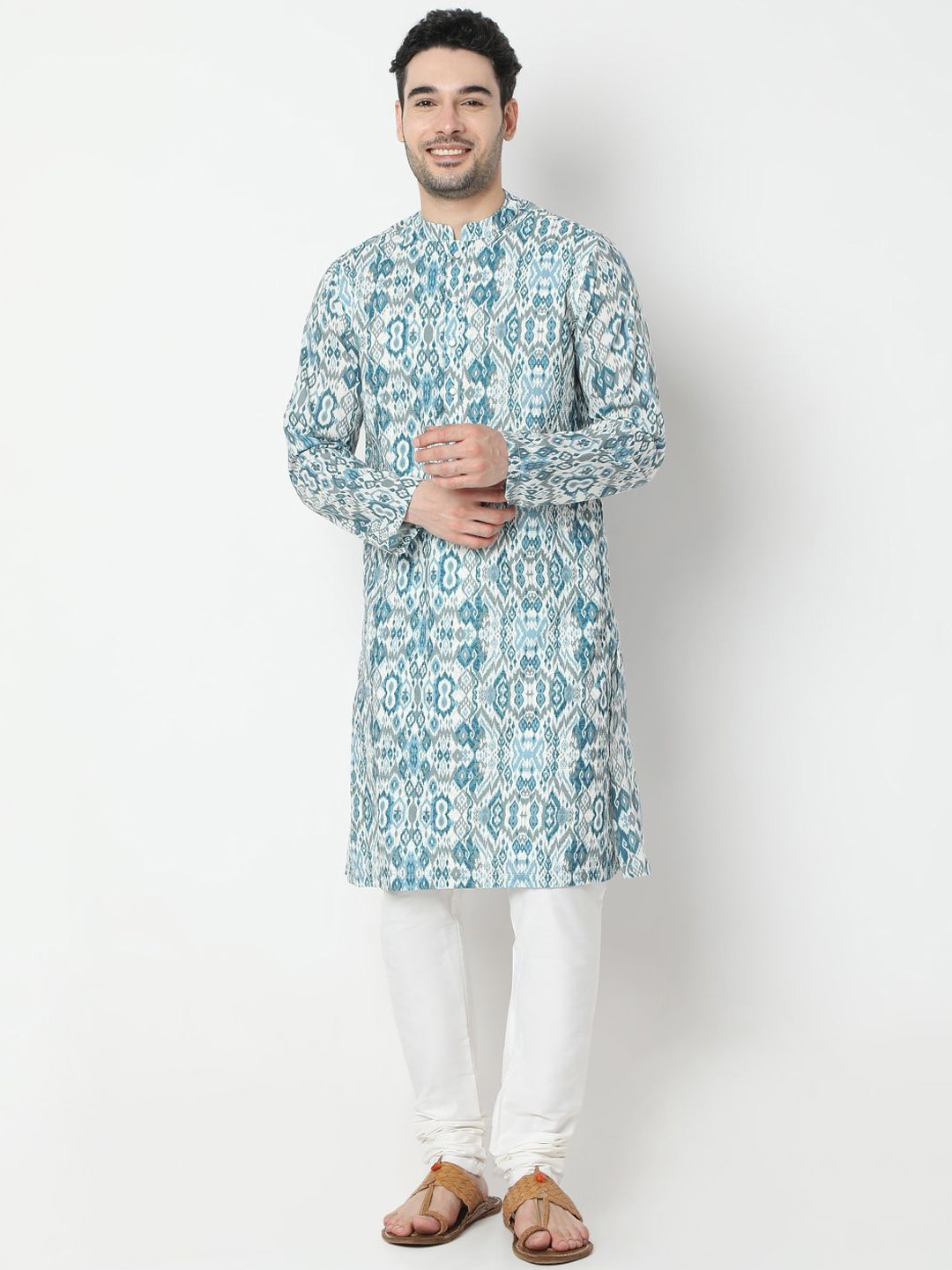 

Ethnicity Abstract Woven Design Straight Kurta, Blue