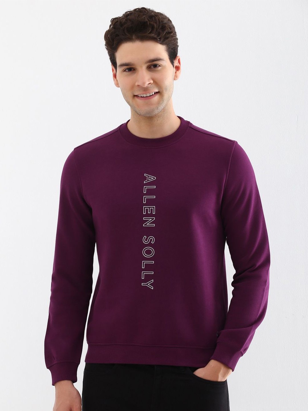 

Allen Solly Men Cotton Printed Sweatshirt, Purple