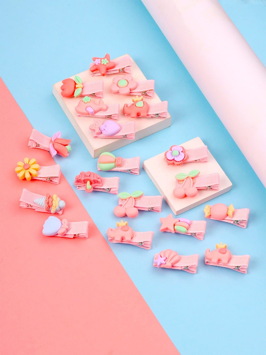 

Melbees by Yellow Chimes Unisex Hair Accessory Set of 20 Pcs, Pink