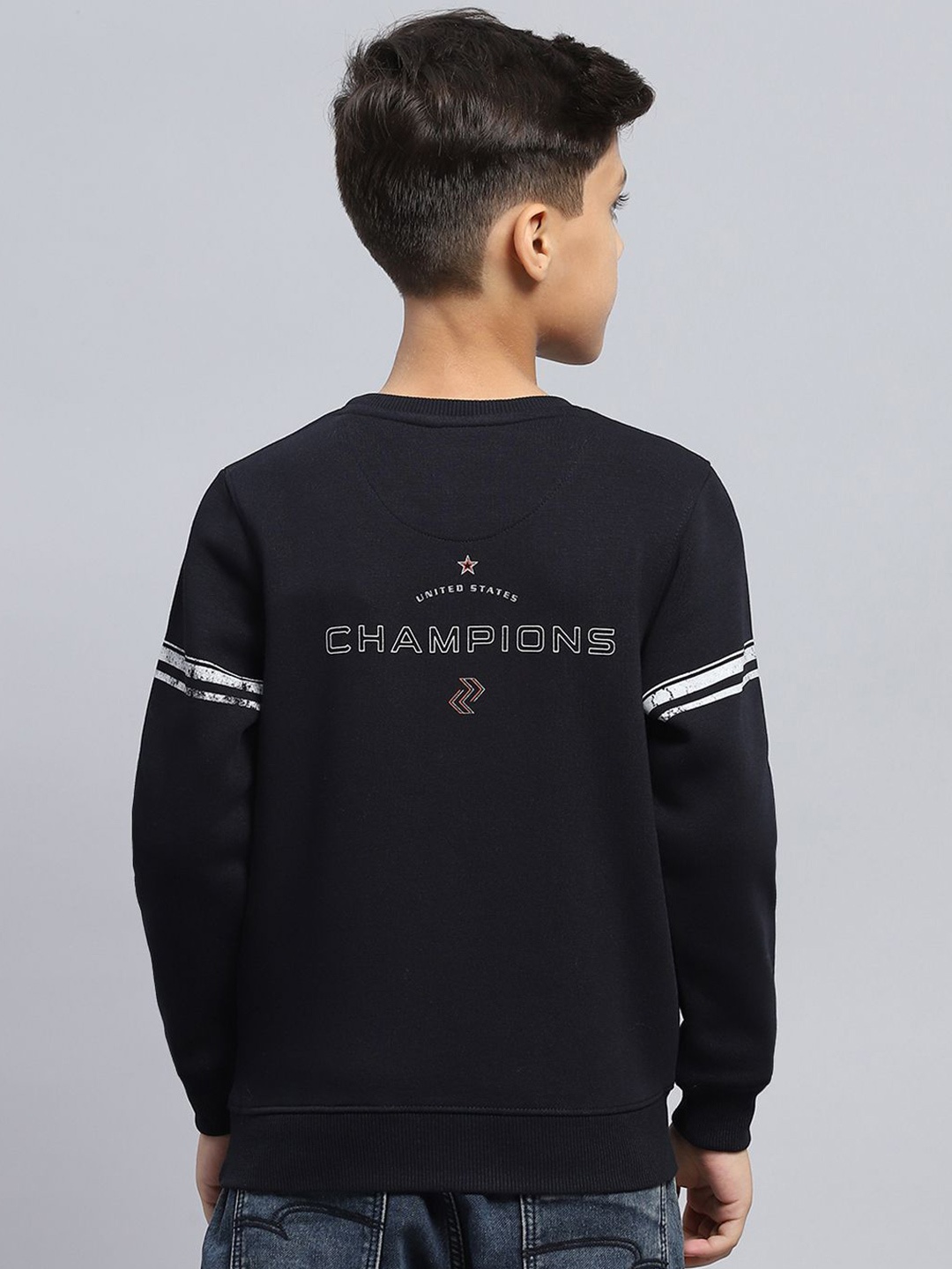 

Monte Carlo Boys Printed Pullover Cotton Sweatshirt, Navy blue