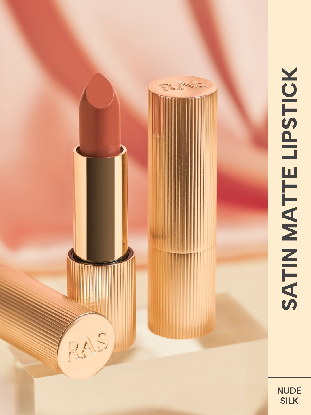 

RAS LUXURY OILS Lumiere Satin Matte Lipstick with Botanical Oils 4.2g - Nude Silk, Pink