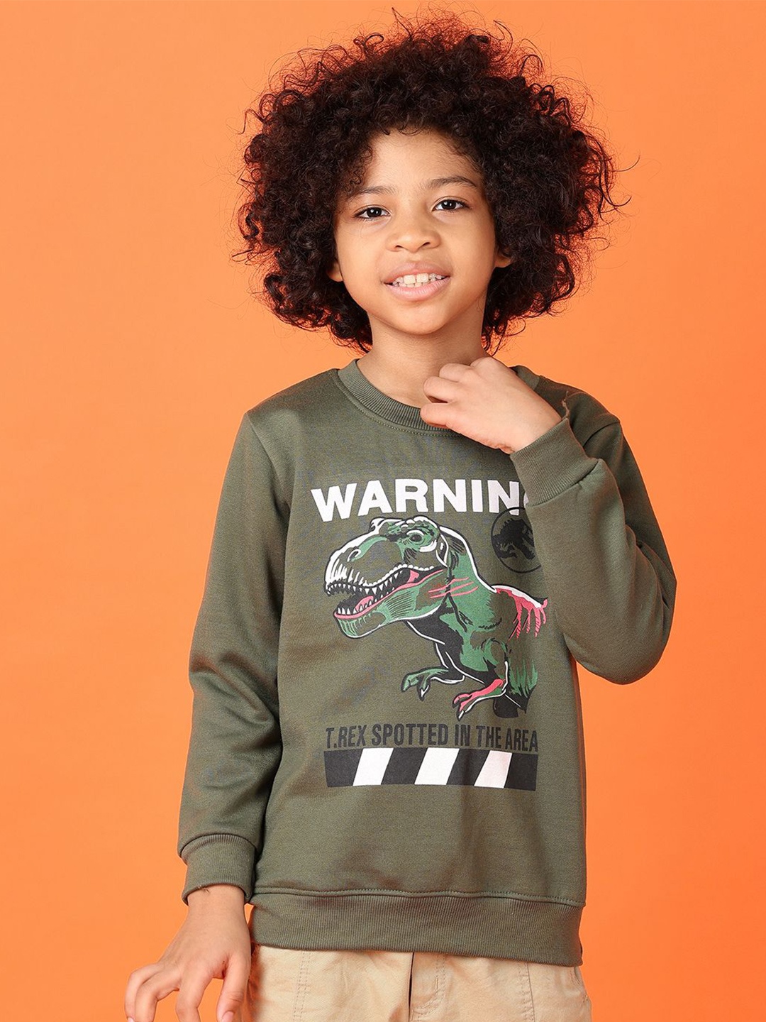 

V-Mart Boys winters Sweatshirt, Olive