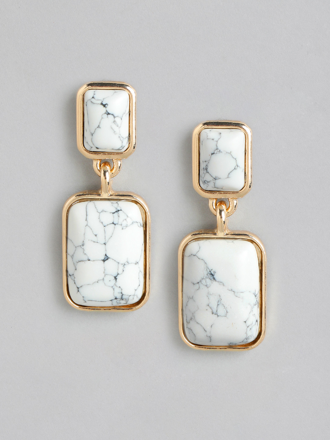 

Forever New Geometric Drop Earrings, Off white