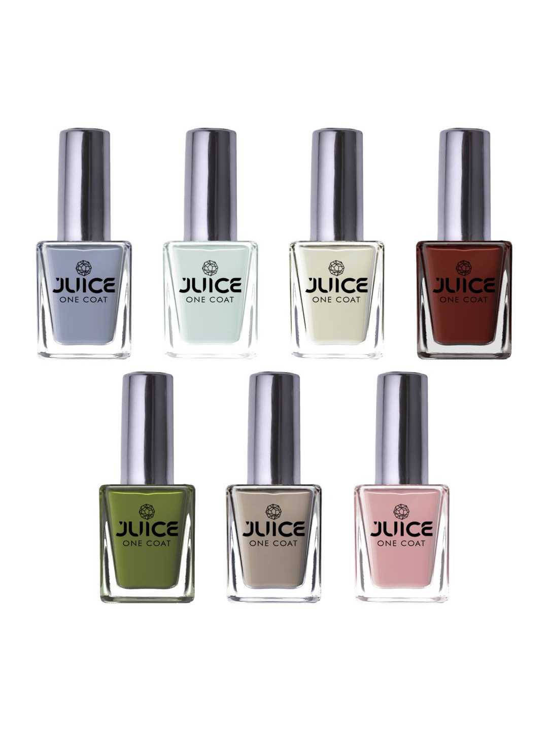 

JUICE Set Of 7 Long-Lasting Nail Paints - 11 ml Each - X01- X02-X03- X32 - X33 - X34 - X35, White