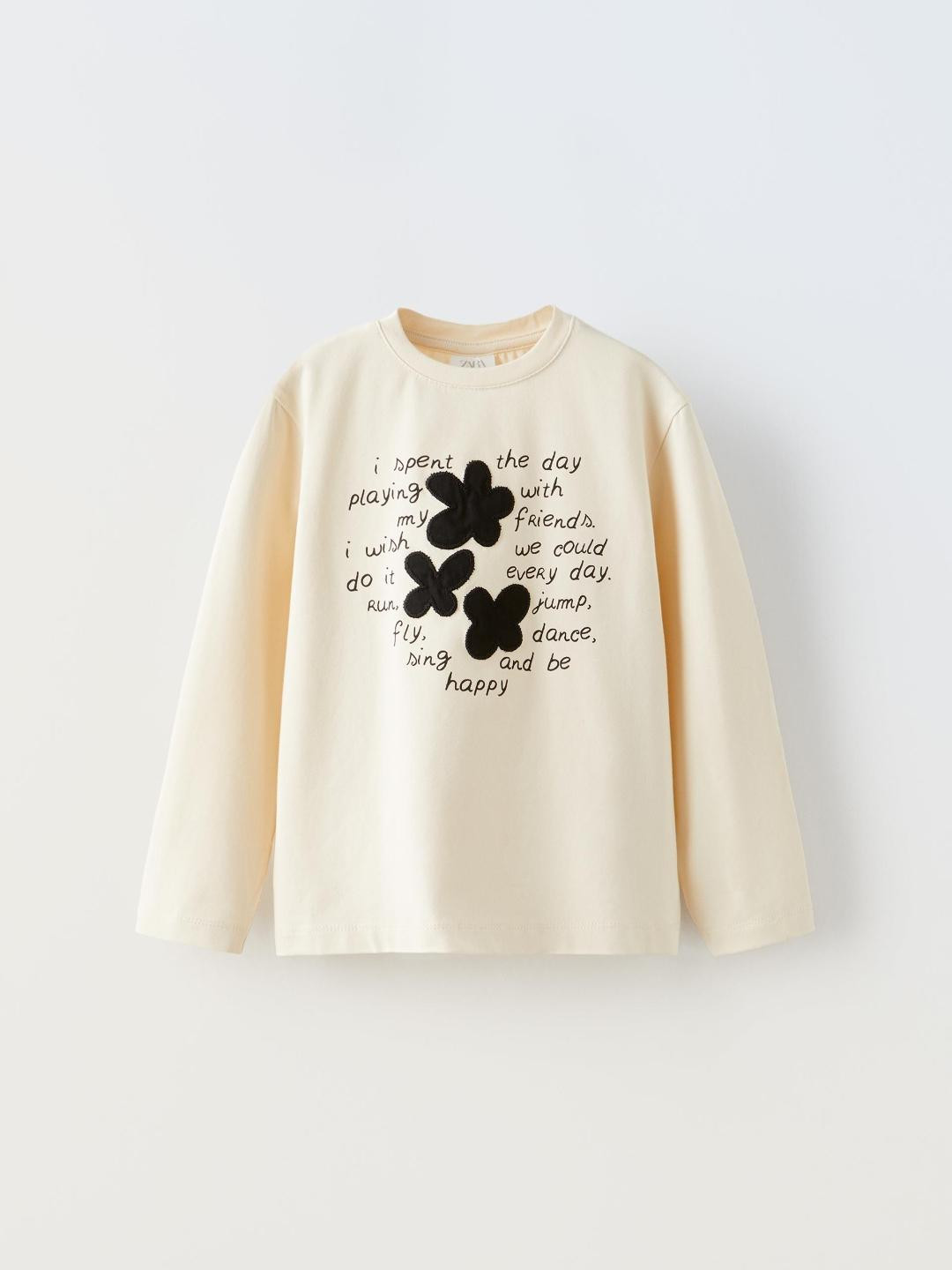 

ZARA Girls Beige Tshirts