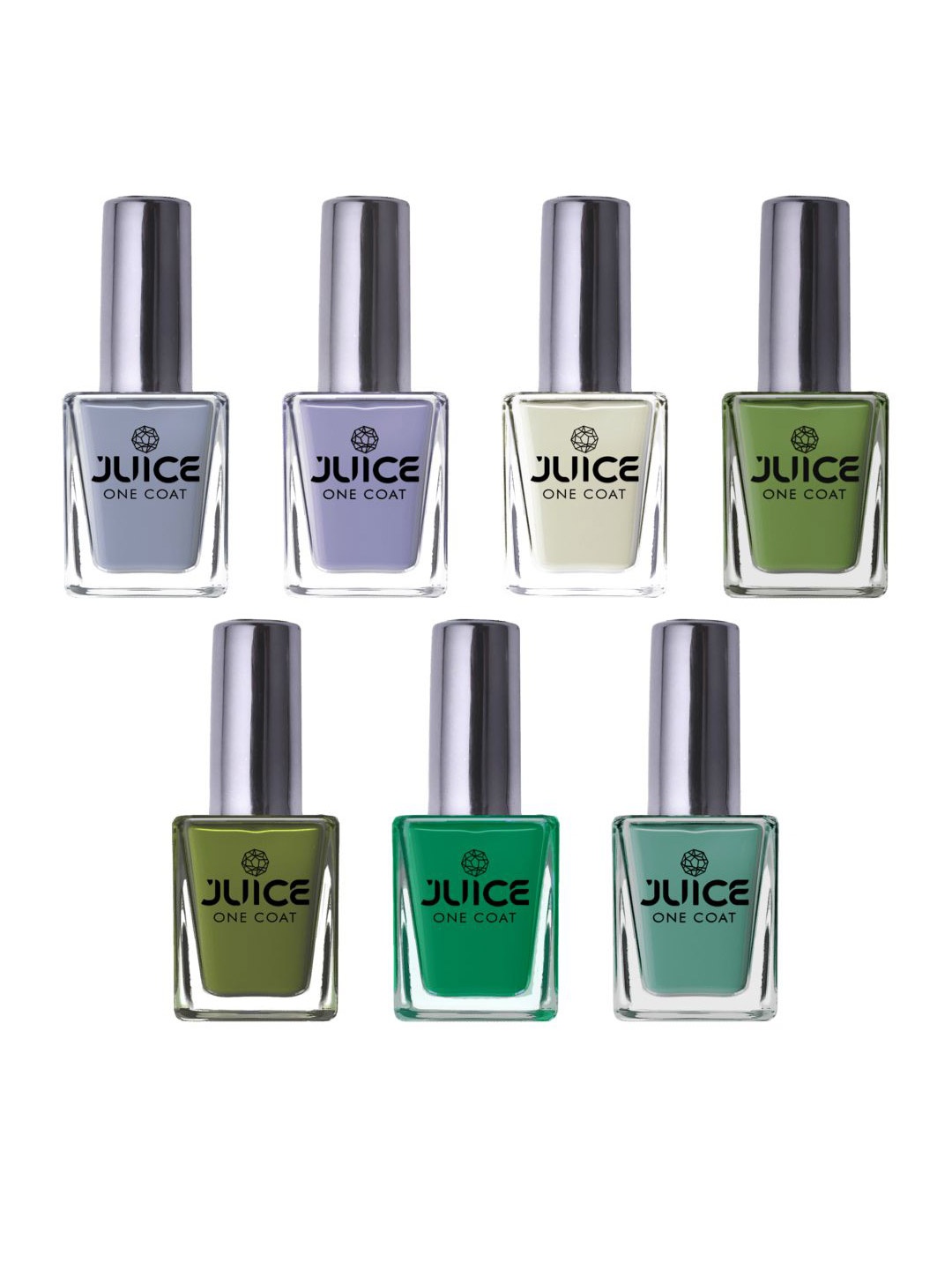 

JUICE Set Of 7 Long-Lasting Nail Paints - 11 ml Each - X01- X02-X03- X17 - X18 - X19 - X20, White