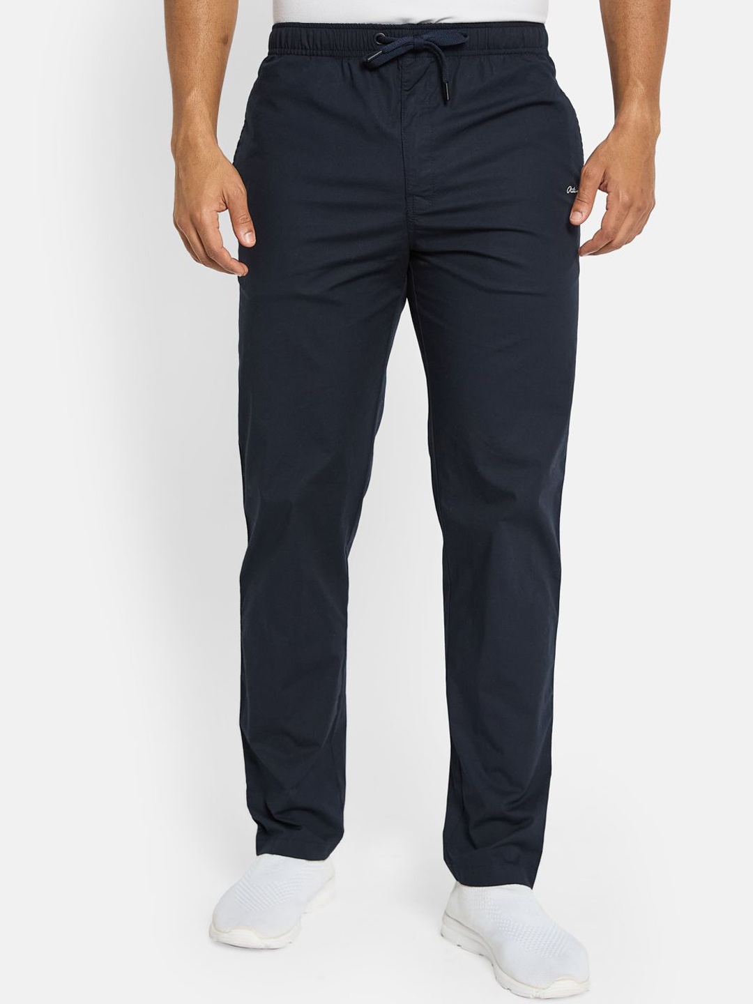 

Octave Men Cotton Mid Rise Cotton Track Pant, Navy blue