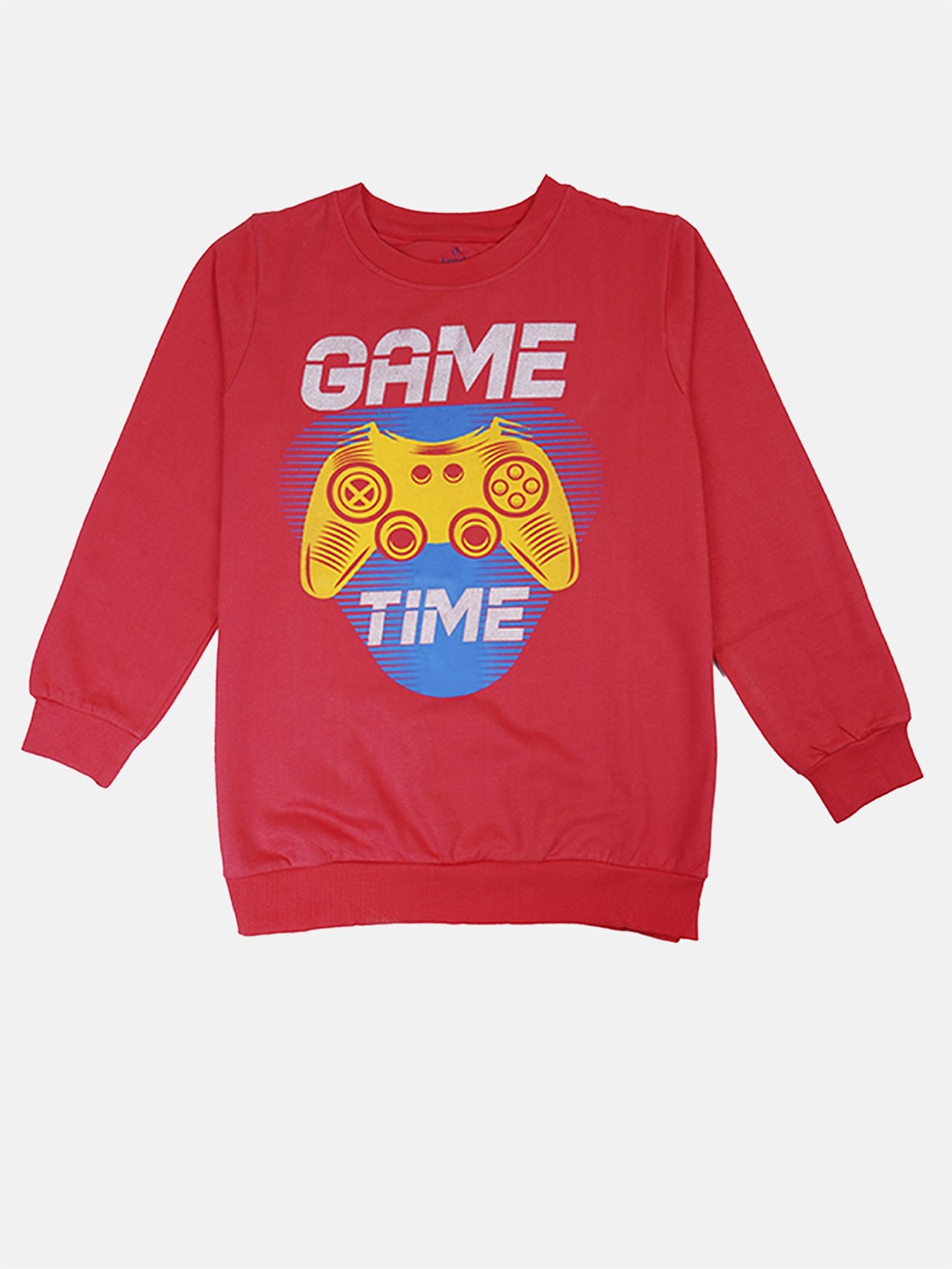 

KiddoPanti Boys Printed Pullover Sweatshirt, Red