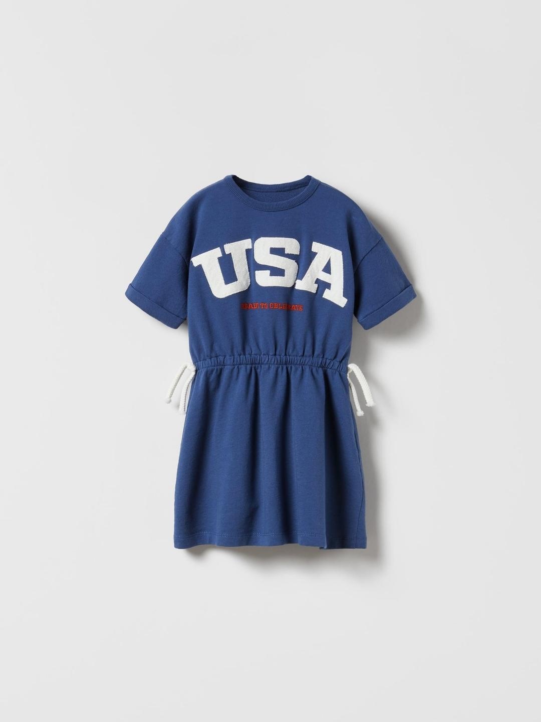 

ZARA Girls Navy Blue Dresses