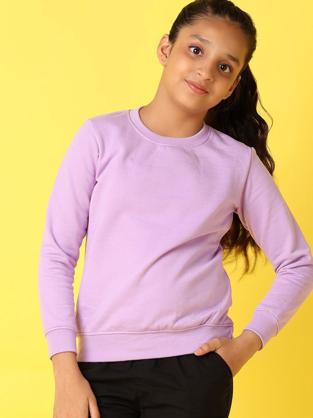 

V-Mart Girls winters Sweatshirt, Lavender