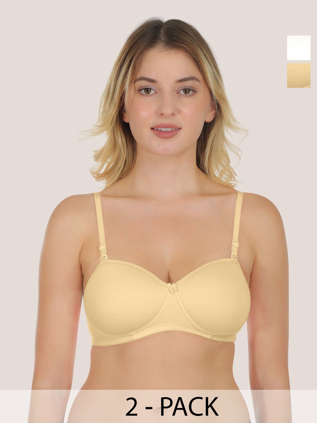 

POOJA RAGENEE Full Coverage Solid Bra, White