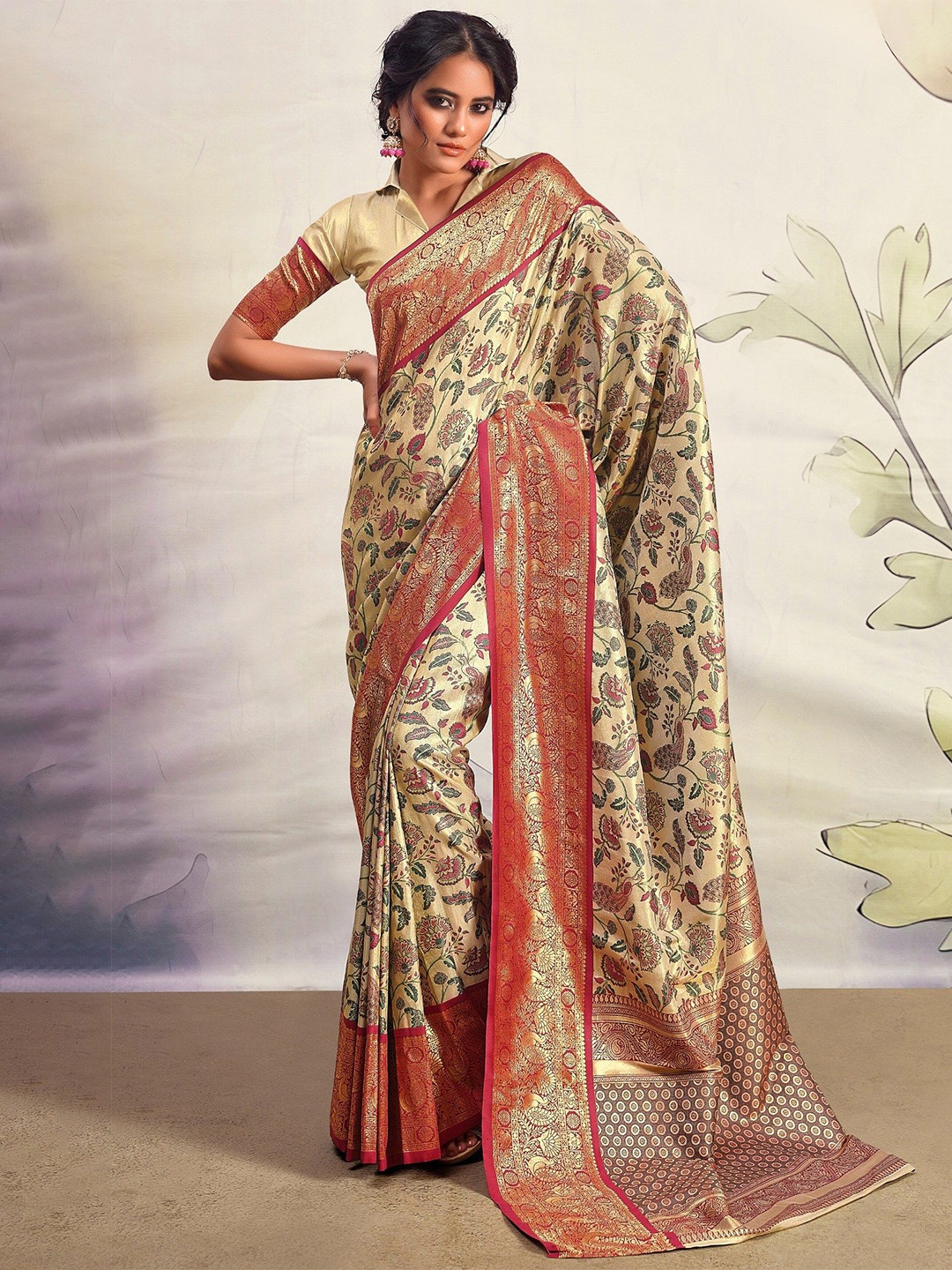 

MySilkLove Woven Design Zari Banarasi Saree, Brown