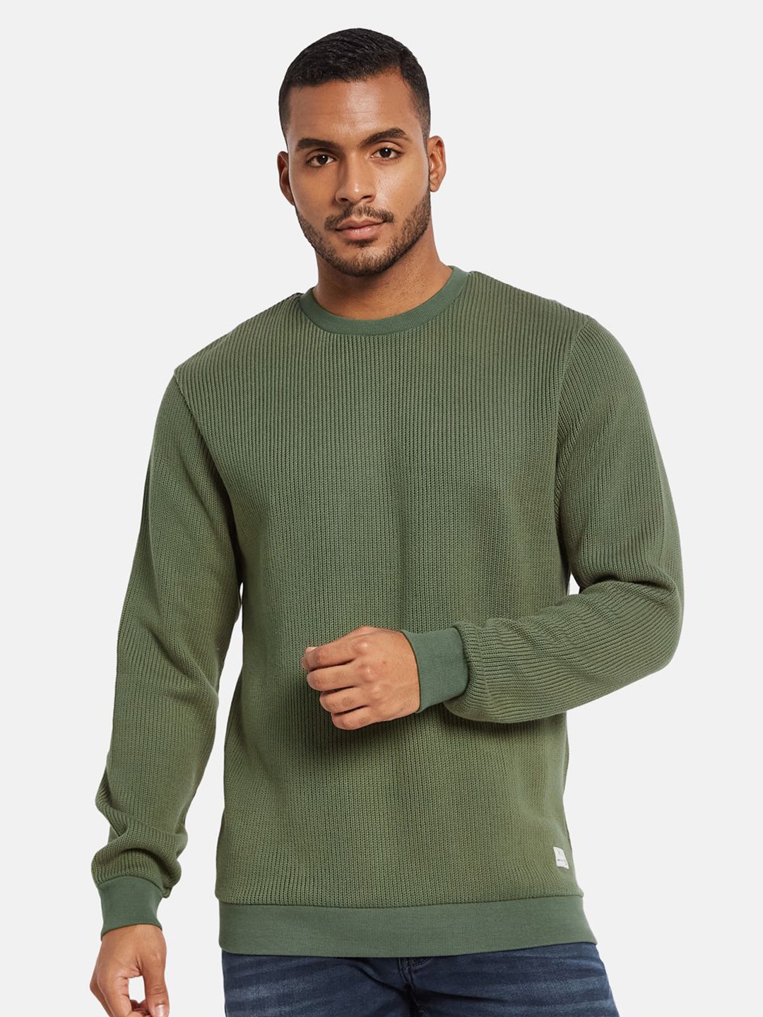 

Octave Men Long Sleeves Round Neck Sweatshirt, Olive