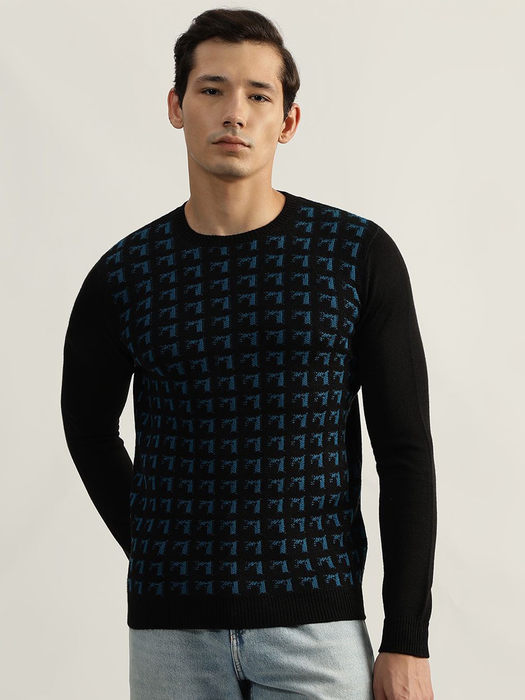 

Antony Morato Men Woollen Pullover, Black