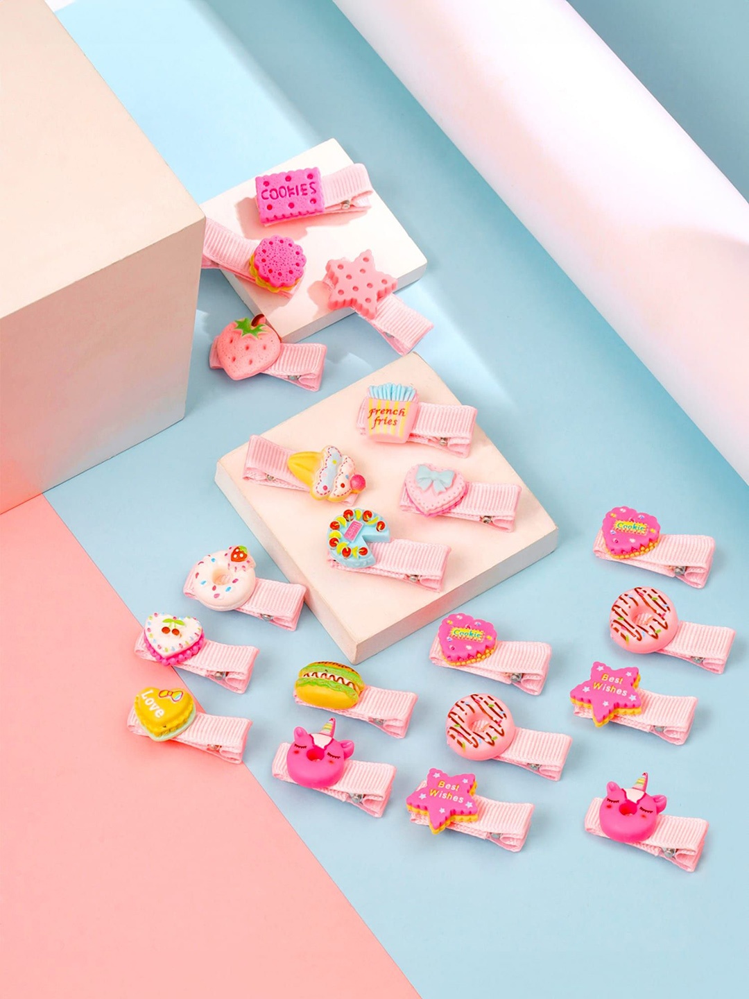 

Melbees by Yellow Chimes Unisex Set Of 20 Tic Tac Hair Clip, Pink