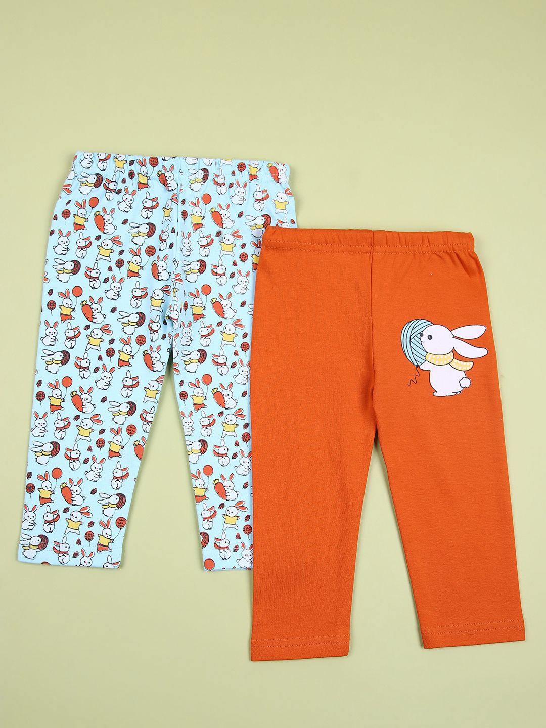

V-Mart Kids Pack Of 2 Printed Cotton Lounge Pants, Blue