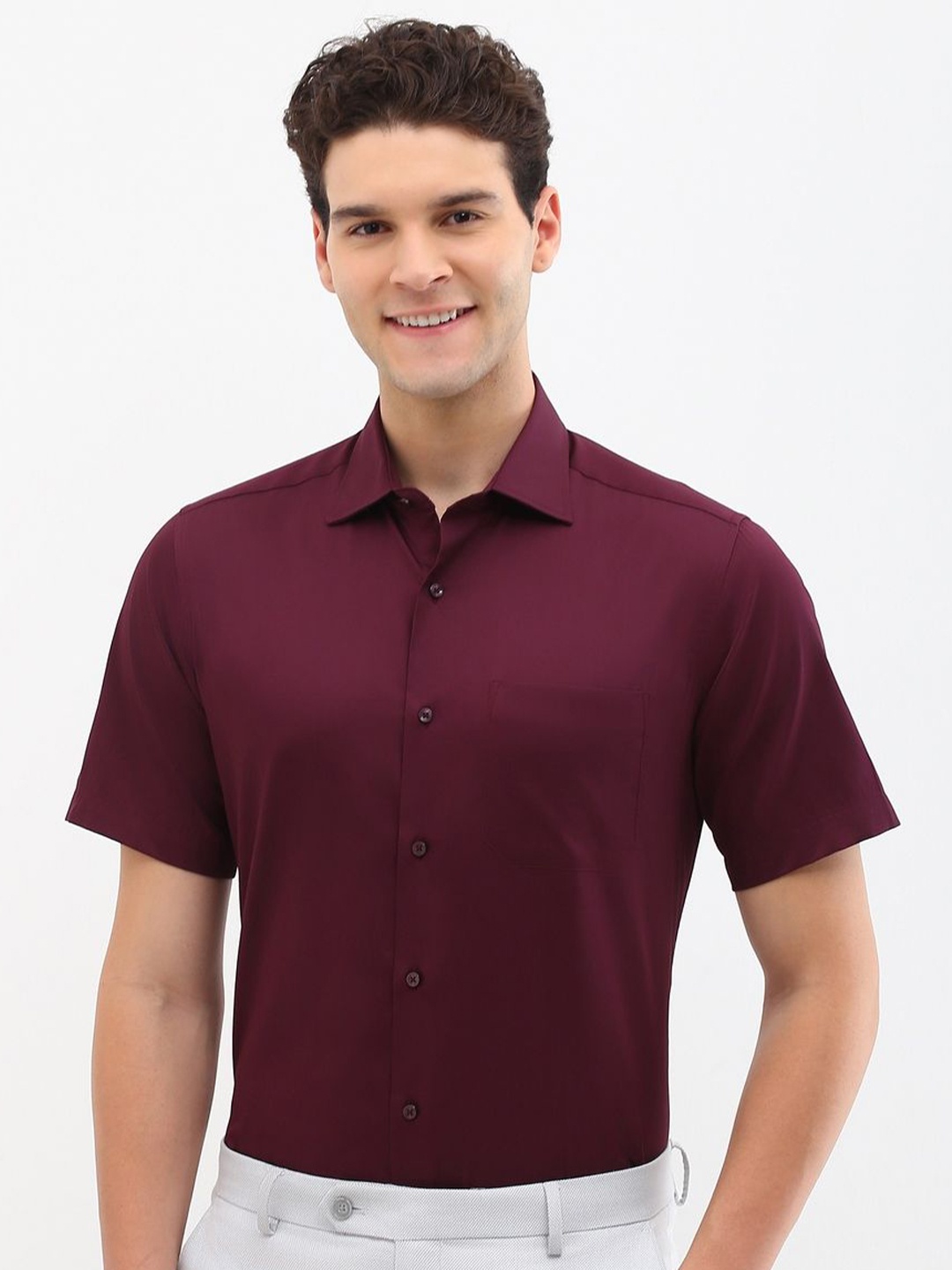 

Allen Solly Sport Men Opaque Formal Shirt, Maroon