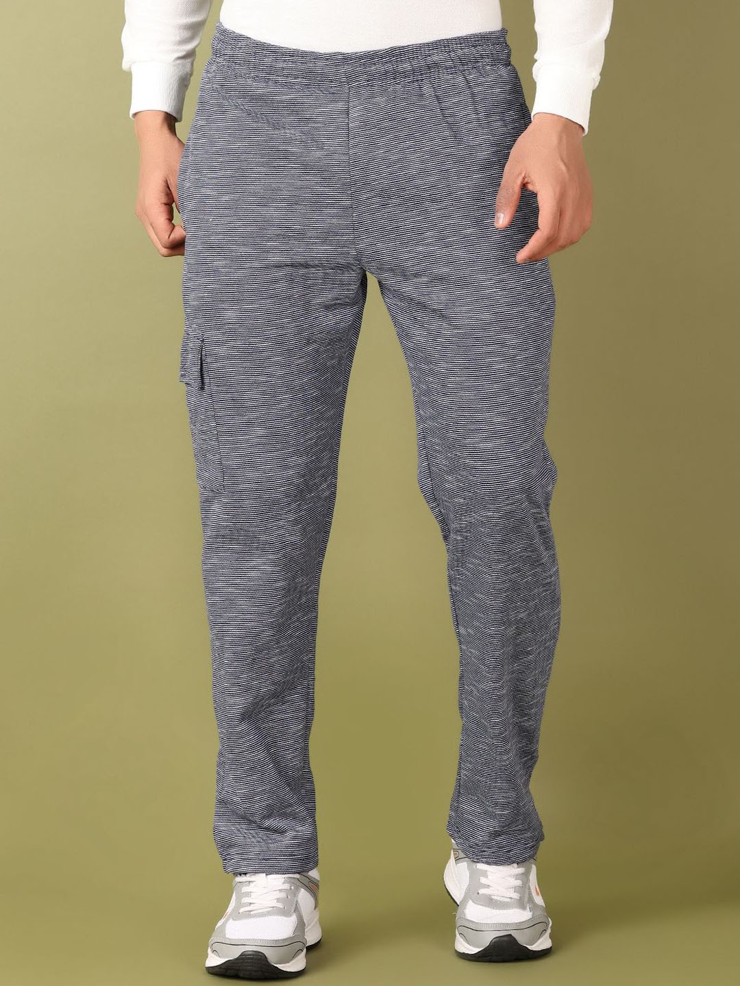 

V-Mart Mid-Rise Cotton Track Pant, Grey