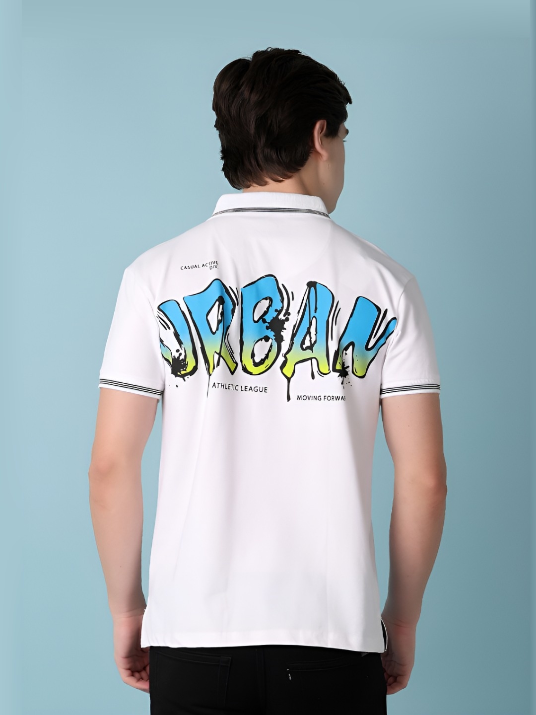

V-Mart Men Typography Printed Polo Collar T-shirt, White