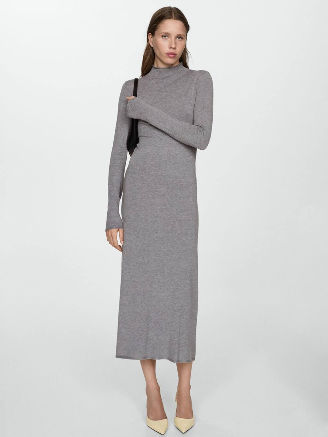 

MANGO Bodycon Midi Dress, Grey