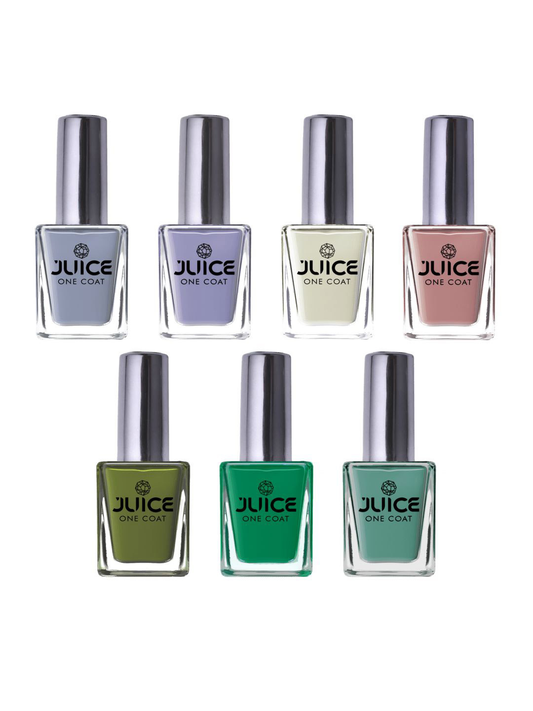 

JUICE Set Of 7 Long-Lasting Nail Paints - 11 ml Each - X01- X02-X03- X16 - X17 - X18 - X19, White