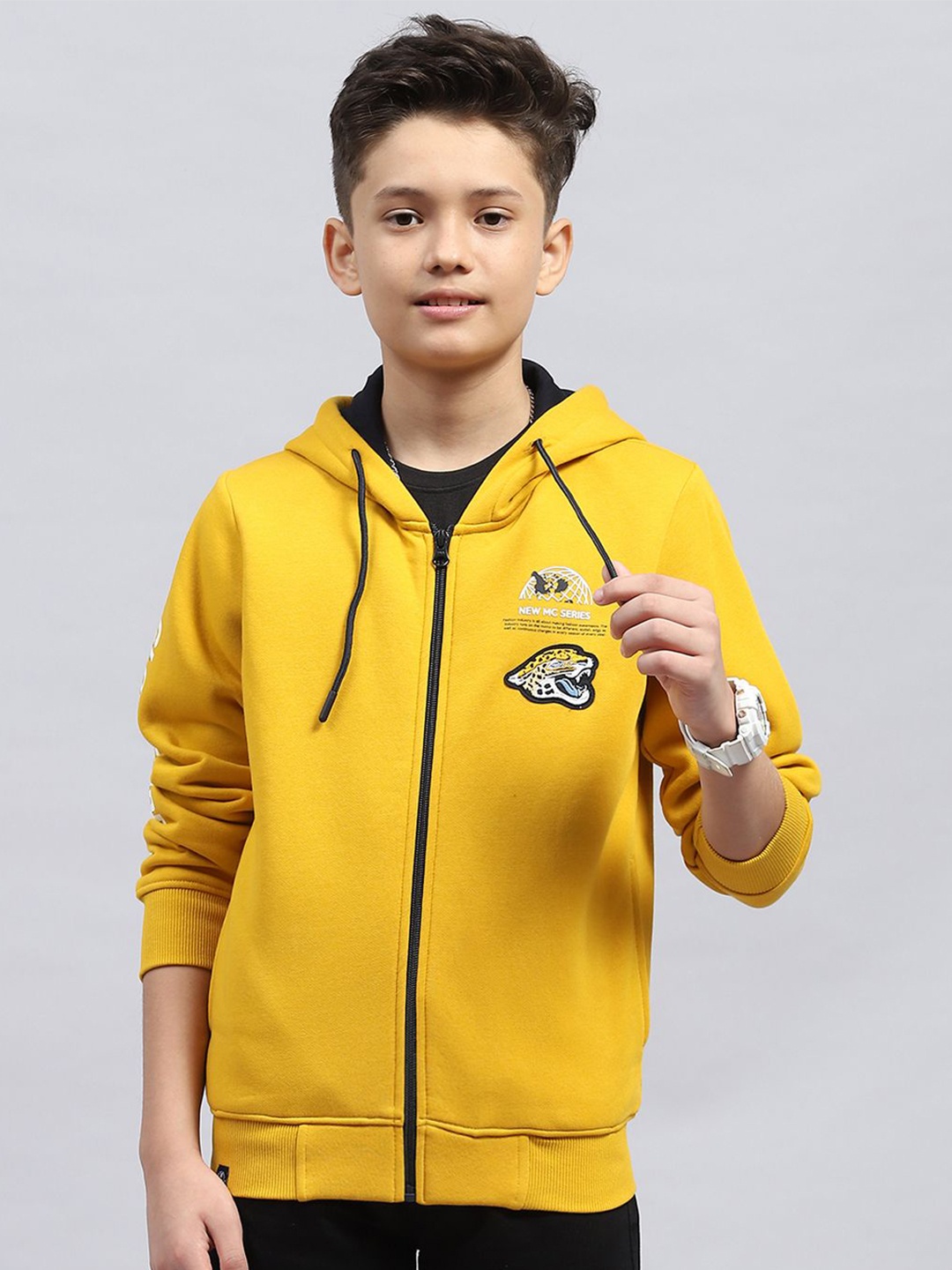 

Monte Carlo Boys Graphic Printed Cotton Sweatshirt, Yellow