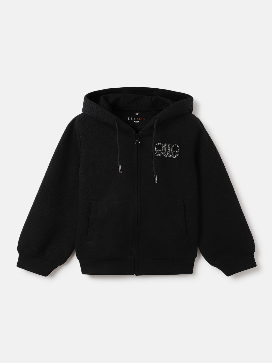 

ELLE Girls Hooded Long Sleeves Pullover Sweatshirt, Black